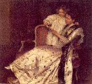 Osborne, Walter Mrs. Noel Guinness and her Daughter, Margaret Sweden oil painting artist